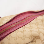 Gucci Borsa 2Way Vintage GG Monogram Beige e Rossa in Tela e Pelle