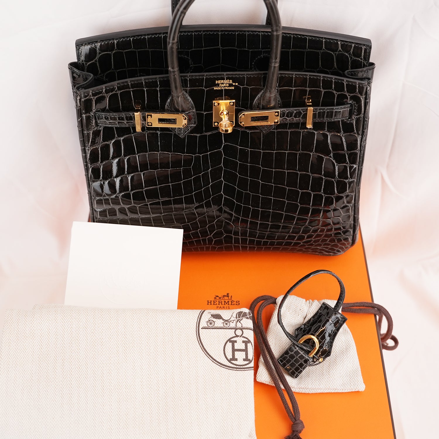 Hermès Birkin 35 Vintage in Coccodrillo Lucido Grigio Grafite con Hardware Dorato
