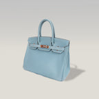 Hermès Birkin 30 Bleu Jean in Pelle Epsom con Hardware Palladio