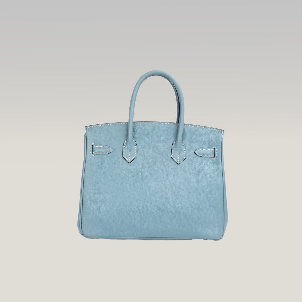 Hermès Birkin 30 Bleu Jean in Pelle Epsom con Hardware Palladio