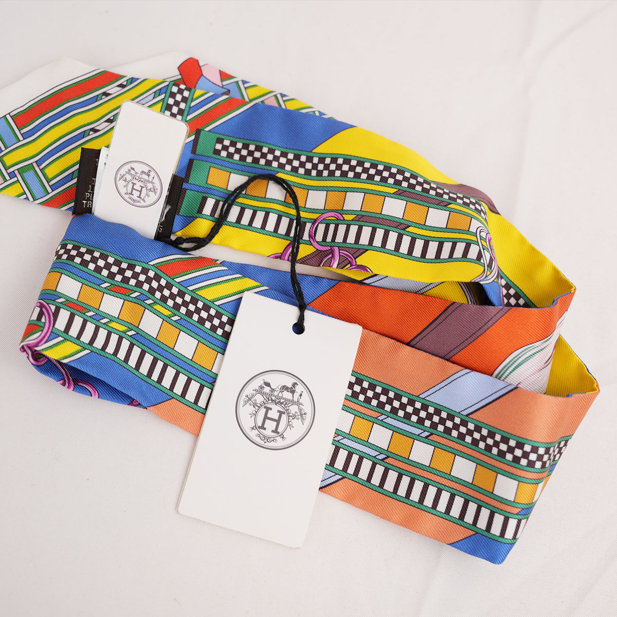 Hermès Twilly Brides et Gris-Gris in Seta Multicolore