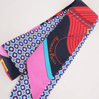 Hermès Twilly Clic Clac Modern Cannage in Seta Multicolore