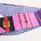 Hermès Twilly Clic Clac Modern Cannage in Seta Multicolore