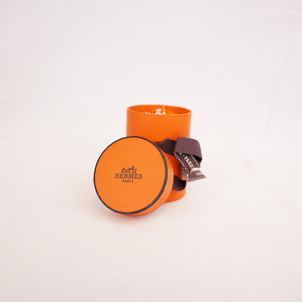 Hermès Twilly Jumping in Seta Arancione, Rosa e Bianco