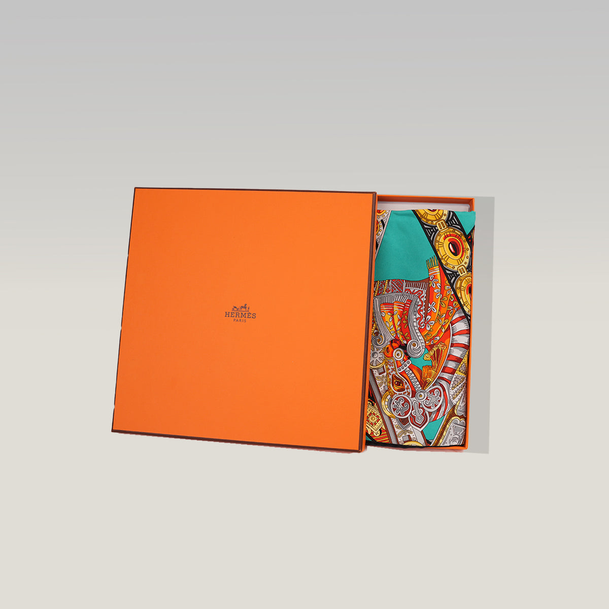 Hermès Carré 90 Le Songe de la Licorne Foulard in Seta Multicolore con Motivi Ornamentali 90x90 cm