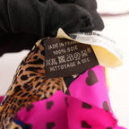 Hermès Twilly Jungle Love Love in Seta Rosa, Blu e Multicolore