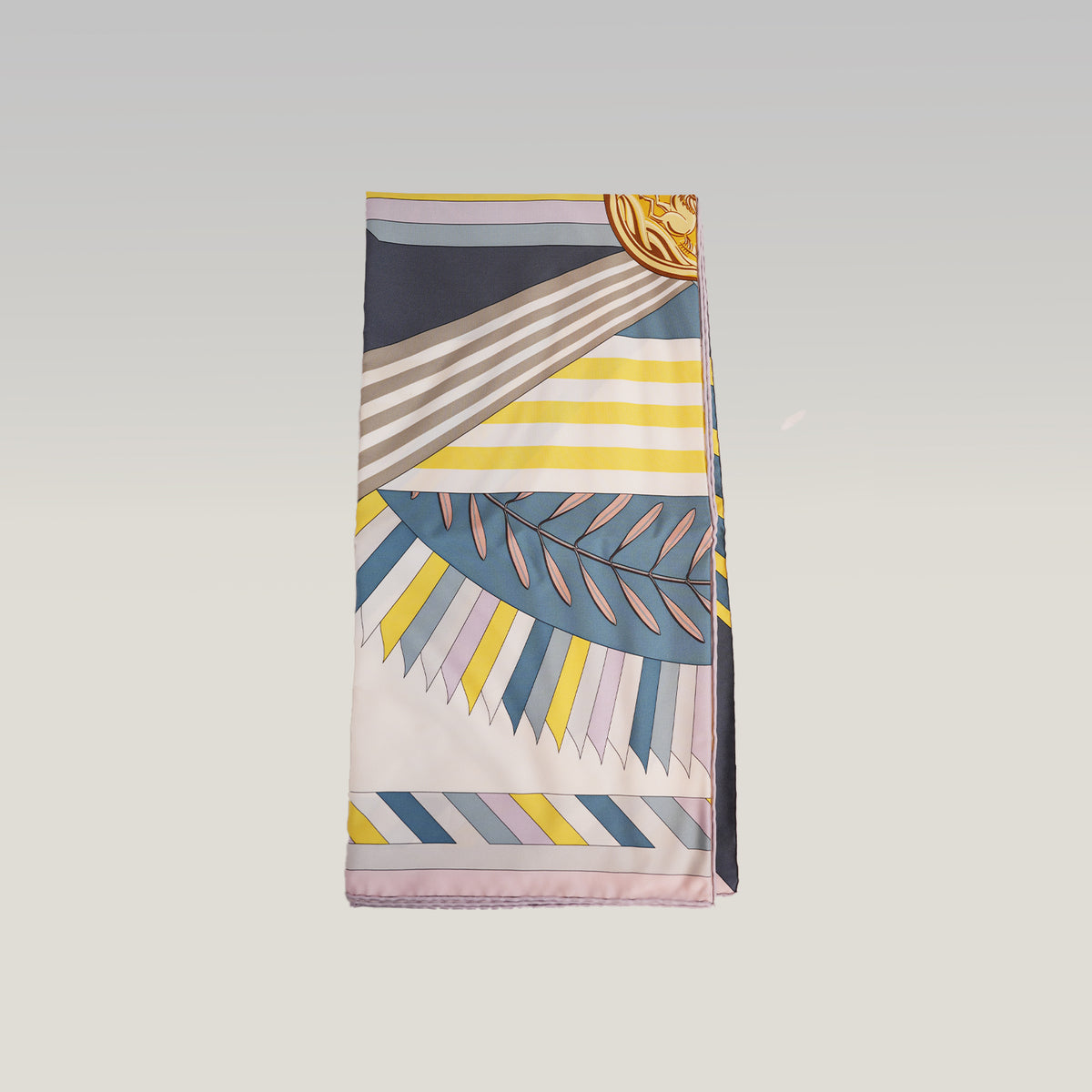 Hermès Carré 90 Foulard in Seta Stampata Multicolore Rosa 90x90 cm