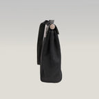 Hermès Herbag 39 Noir in Tela e Pelle con Hardware Palladium