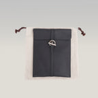 Hermès Glenan To Go Pochette in Pelle Nera con Hardware Palladiato – Timbro K