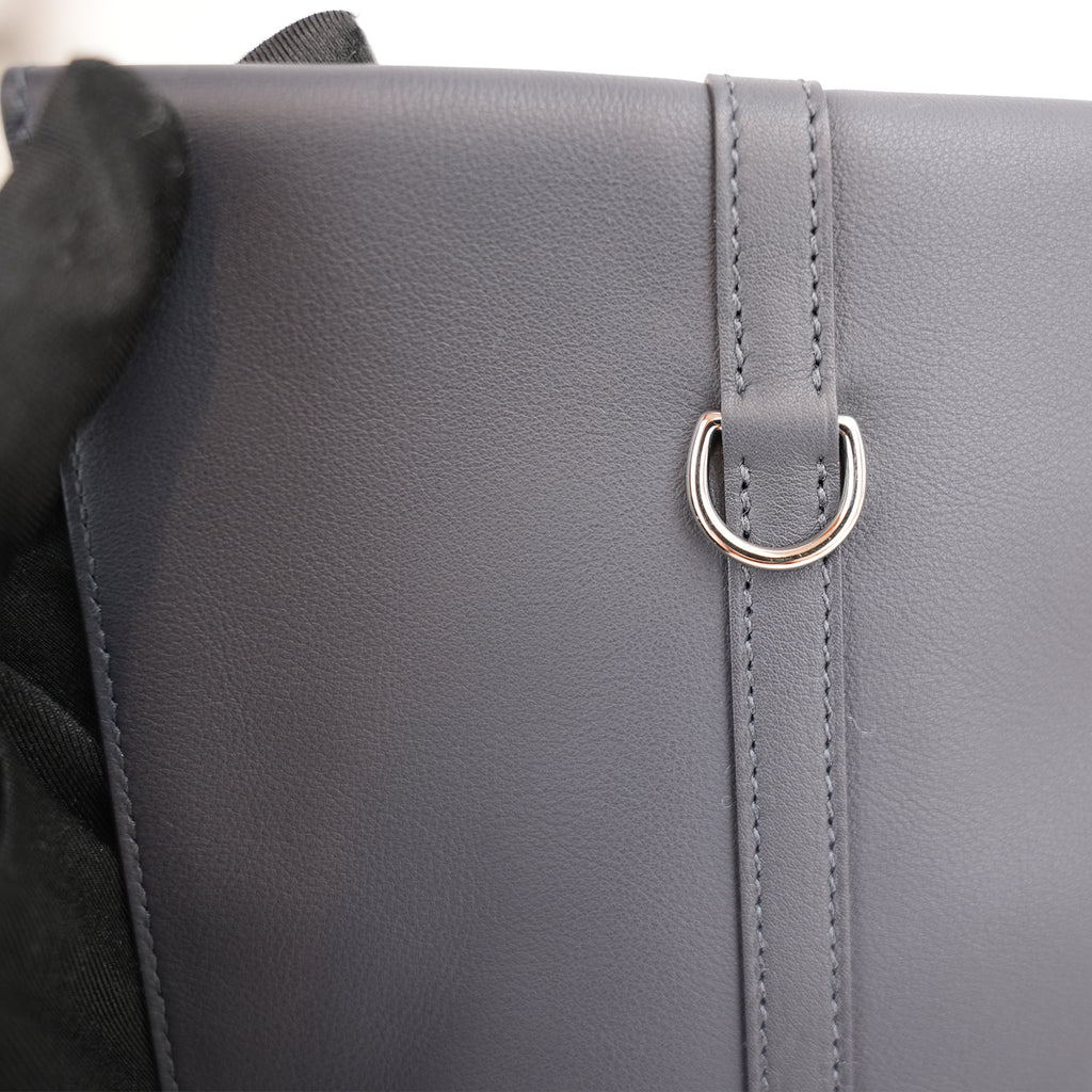 Hermès Glenan To Go Pochette in Pelle Nera con Hardware Palladiato – Timbro K