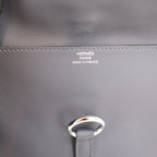 Hermès Glenan To Go Pochette in Pelle Nera con Hardware Palladiato – Timbro K
