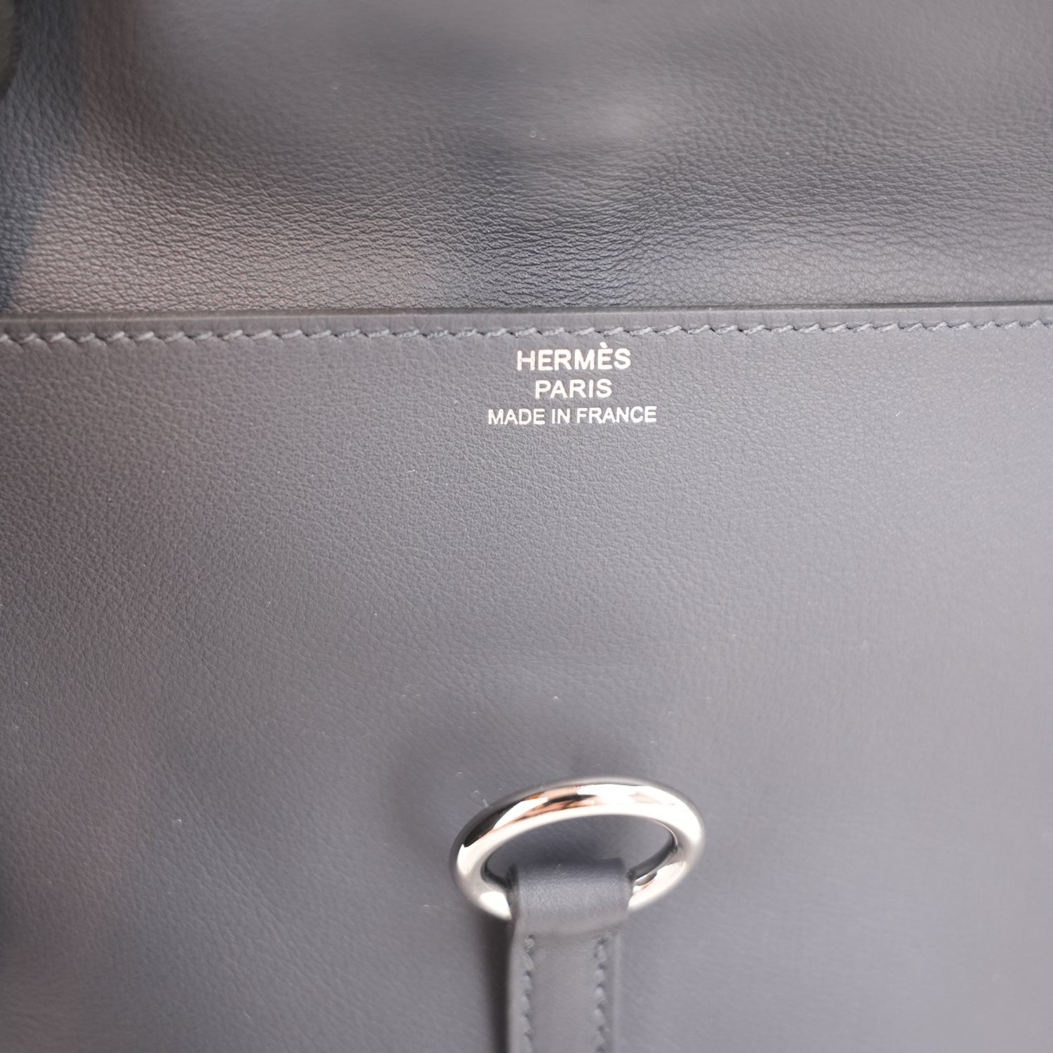 Hermès Glenan To Go Pochette in Pelle Nera con Hardware Palladiato – Timbro K