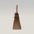 Hermès Kelly 25 Sellier in Pelle Epsom Étoupe con Hardware Dorato