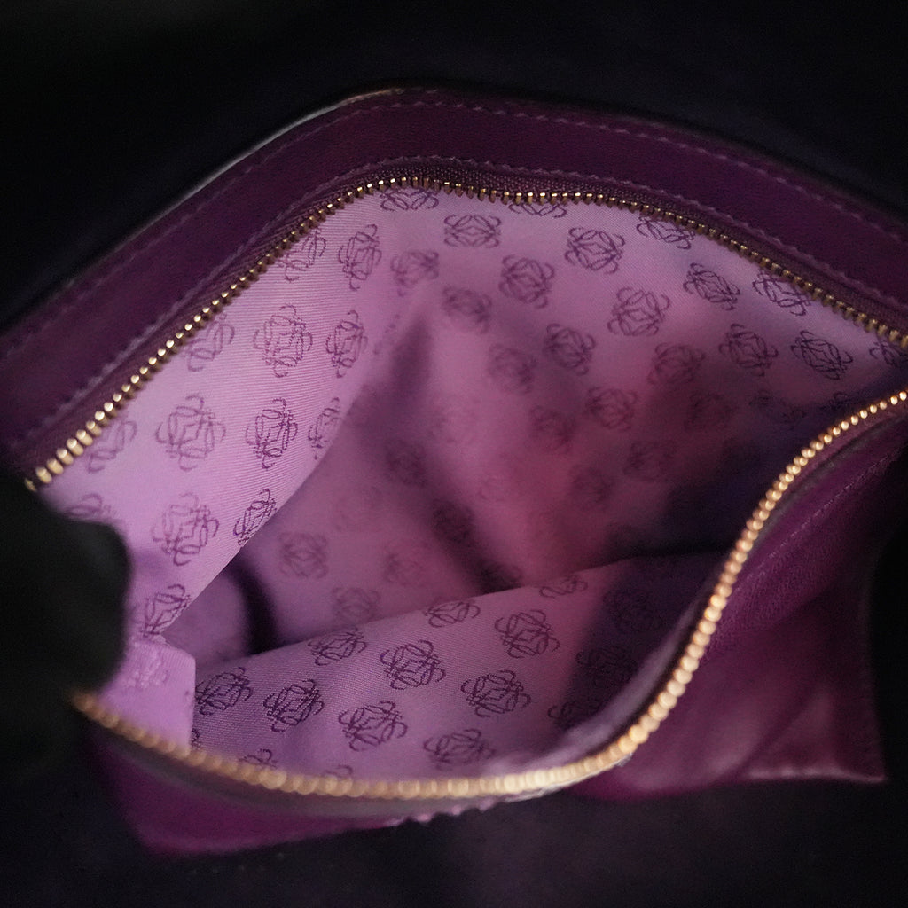 Loewe Nappa Anagram Tassel Tote Viola in Pelle Borsa Shopper