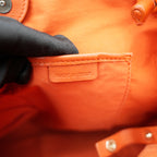 Burberry Borsa a Spalla Nova Check Beige con Dettagli Arancioni in Pelle