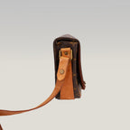 Borsa a Tracolla Louis Vuitton Cartouchière MM Vintage in Tela Monogram Marrone