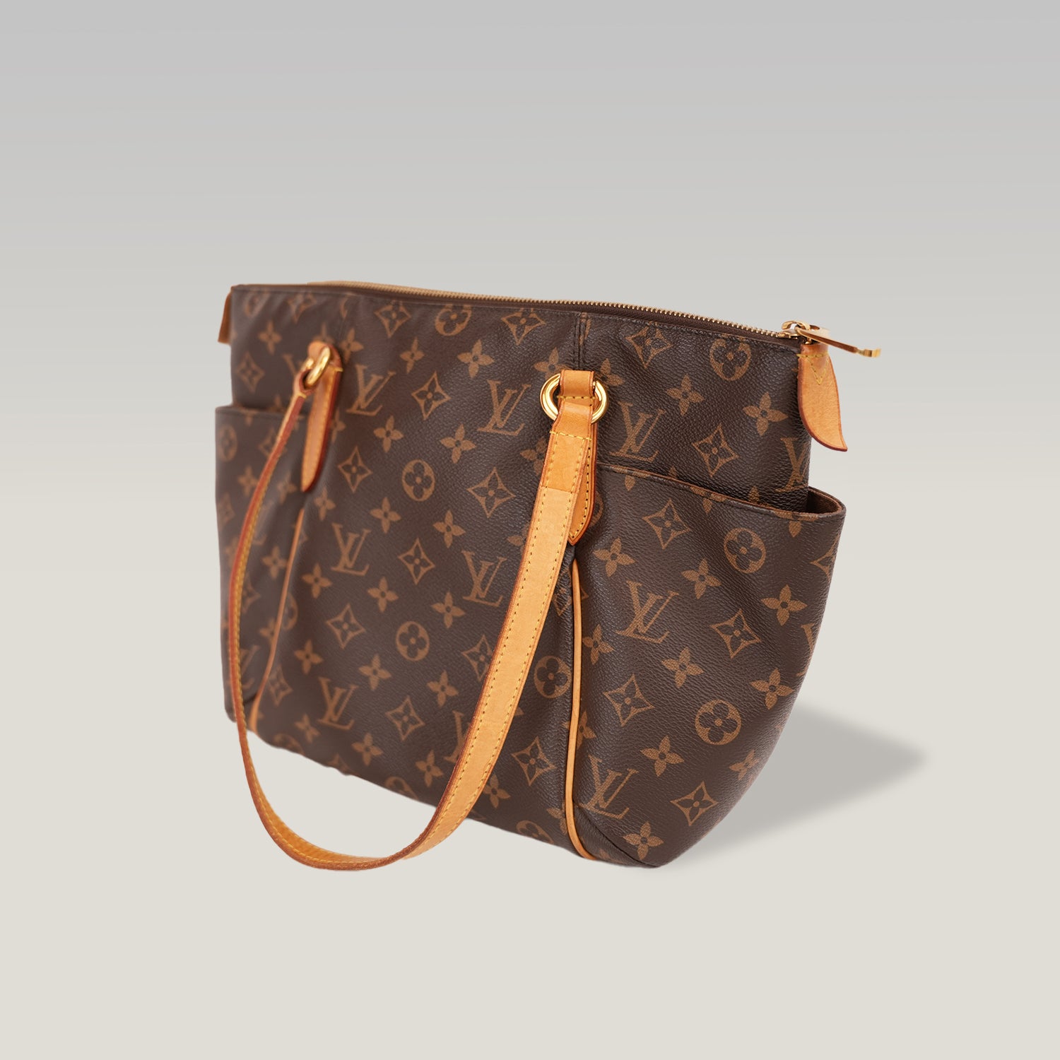 Borsa Louis Vuitton Totally PM in Tela Monogram Marrone con Manici in Pelle