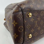 Borsa Louis Vuitton Montaigne MM in Tela Monogram Marrone con Manici in Pelle