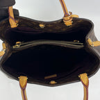 Borsa Louis Vuitton Montaigne MM in Tela Monogram Marrone con Manici in Pelle