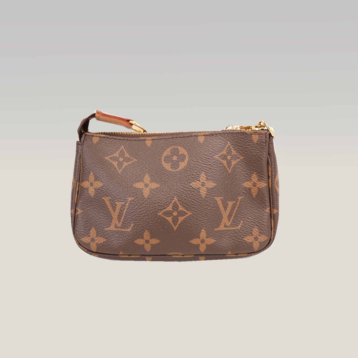 Louis Vuitton Mini Pochette Accessoires Monogram in Tela Rivestita con Catena Dorata