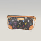Louis Vuitton Pochette Milla MM Monogram Multicolor Nera in Tela Canvas