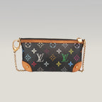 Louis Vuitton Pochette Milla MM Monogram Multicolor Nera in Tela Canvas