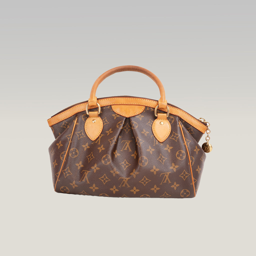 Louis Vuitton Tivoli PM Monogram – Borsa a Mano in Tela Marrone e Pelle Vachetta