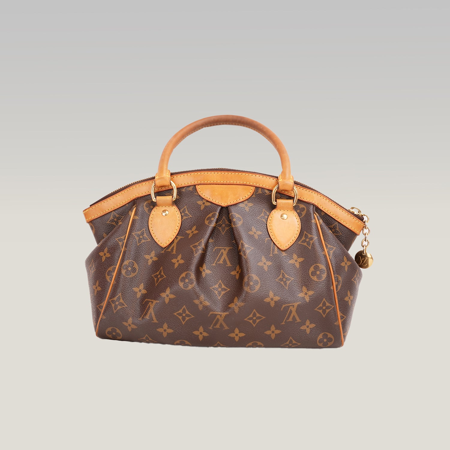 Louis Vuitton Tivoli PM Monogram – Borsa a Mano in Tela Marrone e Pelle Vachetta