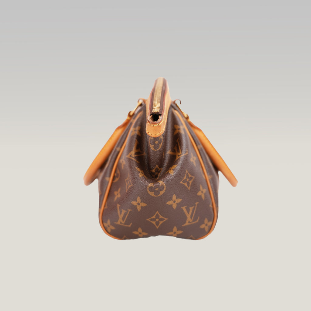 Louis Vuitton Tivoli PM Monogram – Borsa a Mano in Tela Marrone e Pelle Vachetta