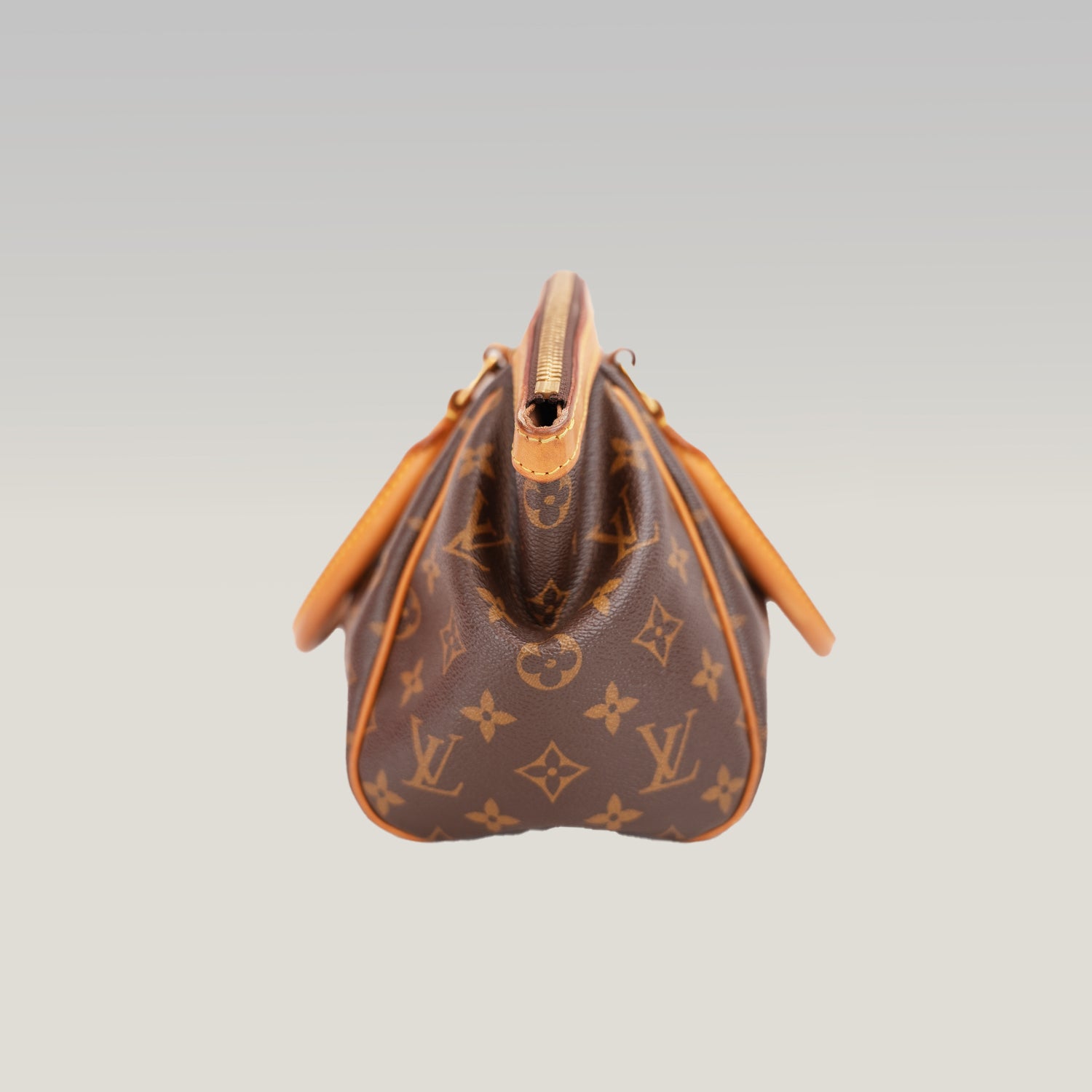 Louis Vuitton Tivoli PM Monogram – Borsa a Mano in Tela Marrone e Pelle Vachetta