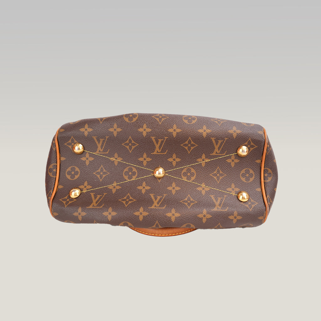 Louis Vuitton Tivoli PM Monogram – Borsa a Mano in Tela Marrone e Pelle Vachetta