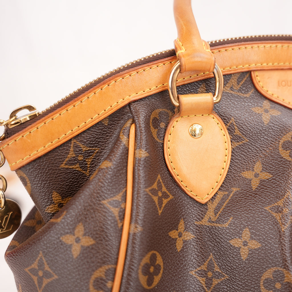 Louis Vuitton Tivoli PM Monogram – Borsa a Mano in Tela Marrone e Pelle Vachetta