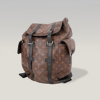 Louis Vuitton Christopher MM Zaino in Tela Monogram con Finiture in Pelle Nera