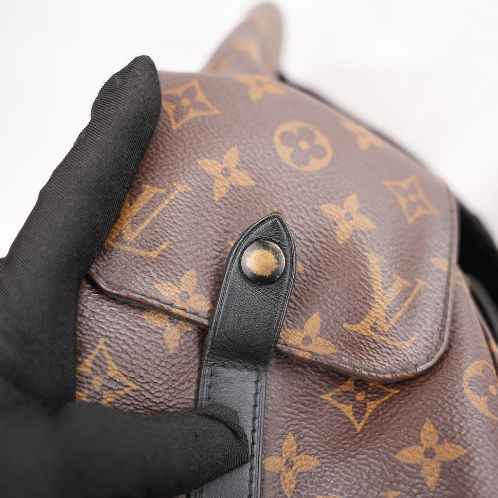 Louis Vuitton Christopher MM Zaino in Tela Monogram con Finiture in Pelle Nera