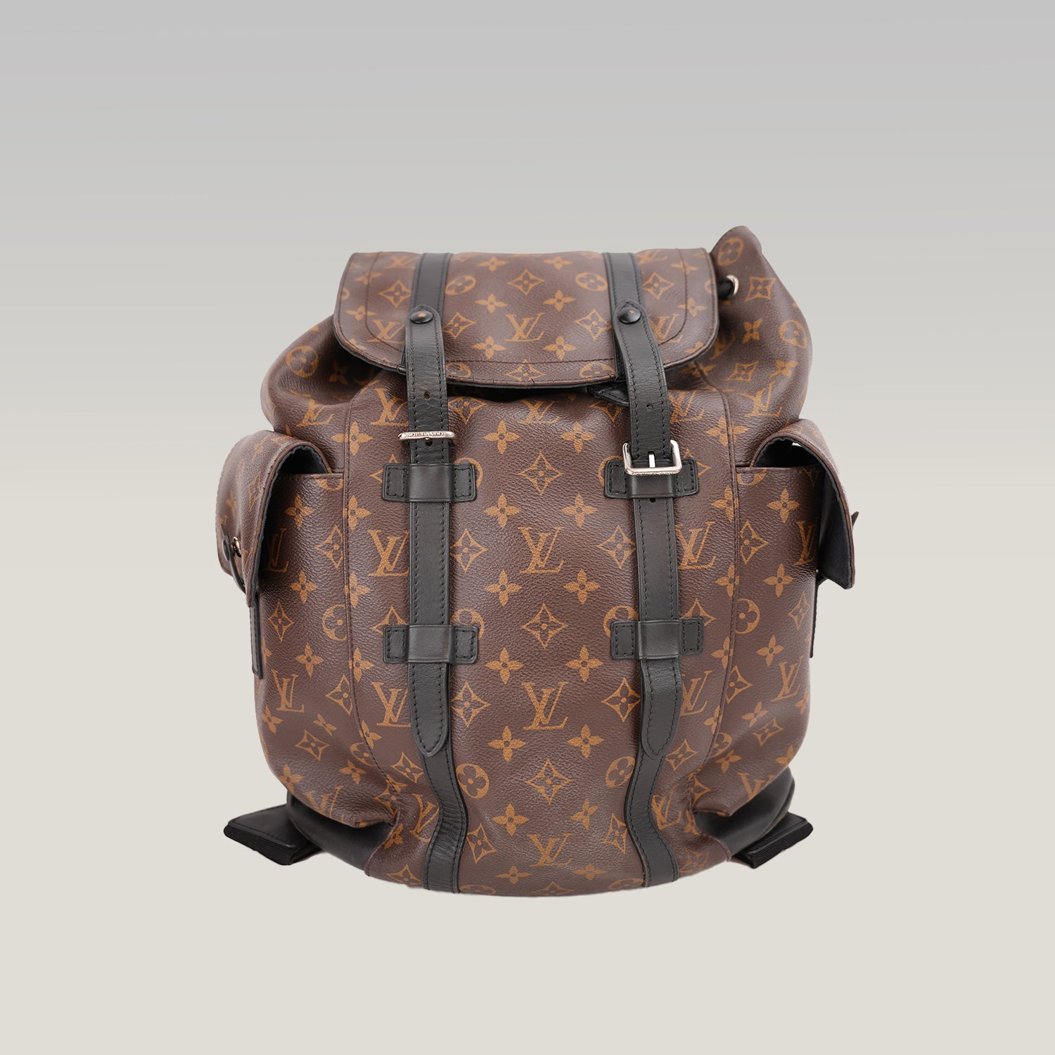 Louis Vuitton Christopher MM Zaino in Tela Monogram con Finiture in Pelle Nera
