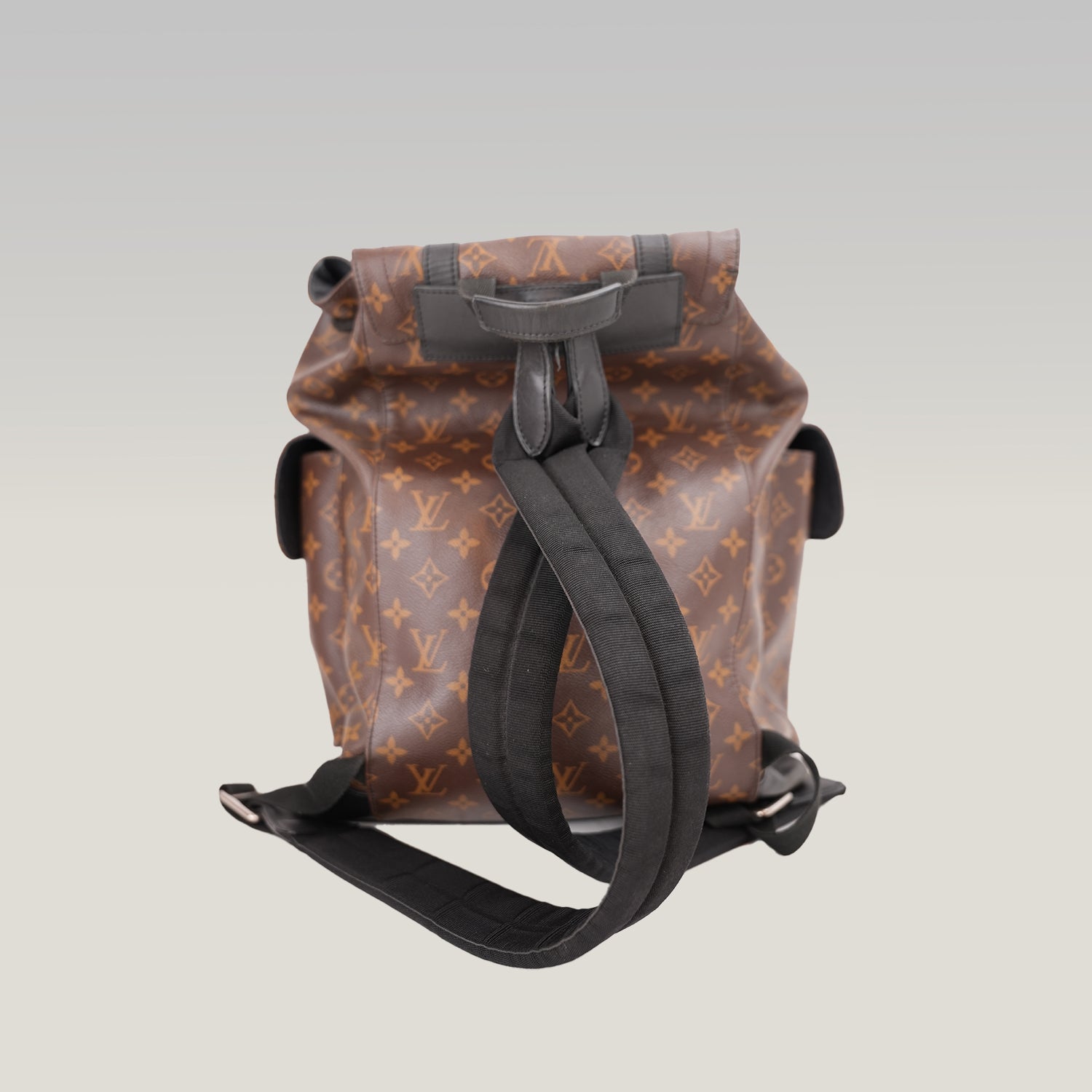 Louis Vuitton Christopher MM Zaino in Tela Monogram con Finiture in Pelle Nera