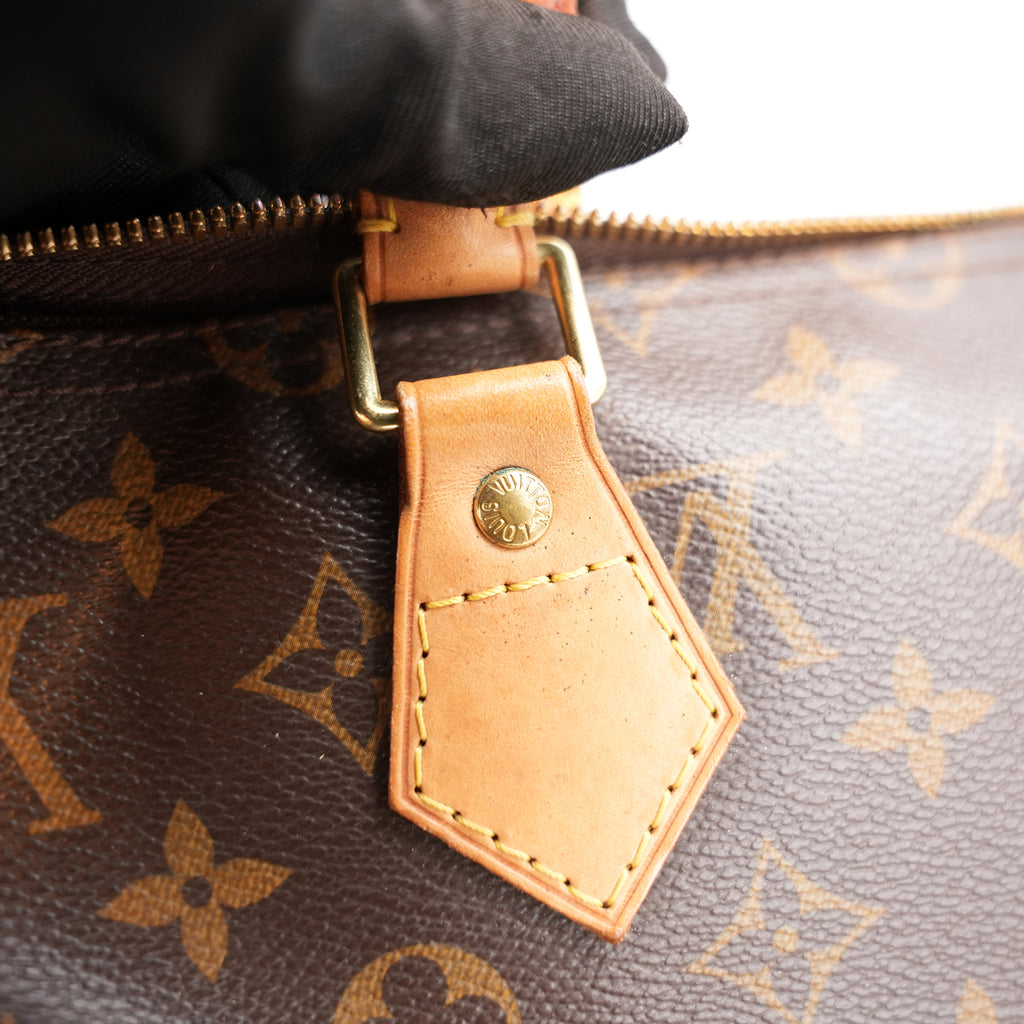 Louis Vuitton Speedy 35 Monogram – Borsa a Mano in Tela Rivestita e Pelle Vachetta