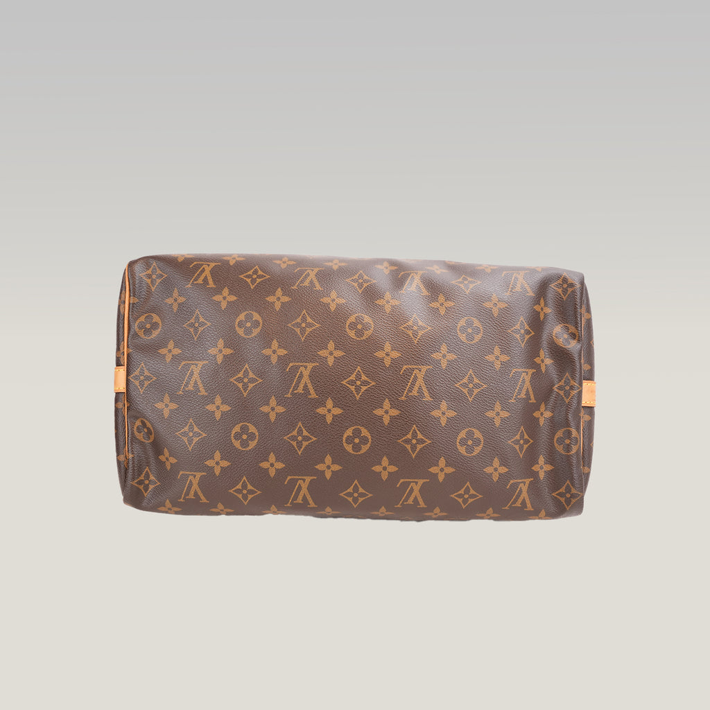 Louis Vuitton Speedy 35 Monogram – Borsa a Mano in Tela Rivestita e Pelle Vachetta