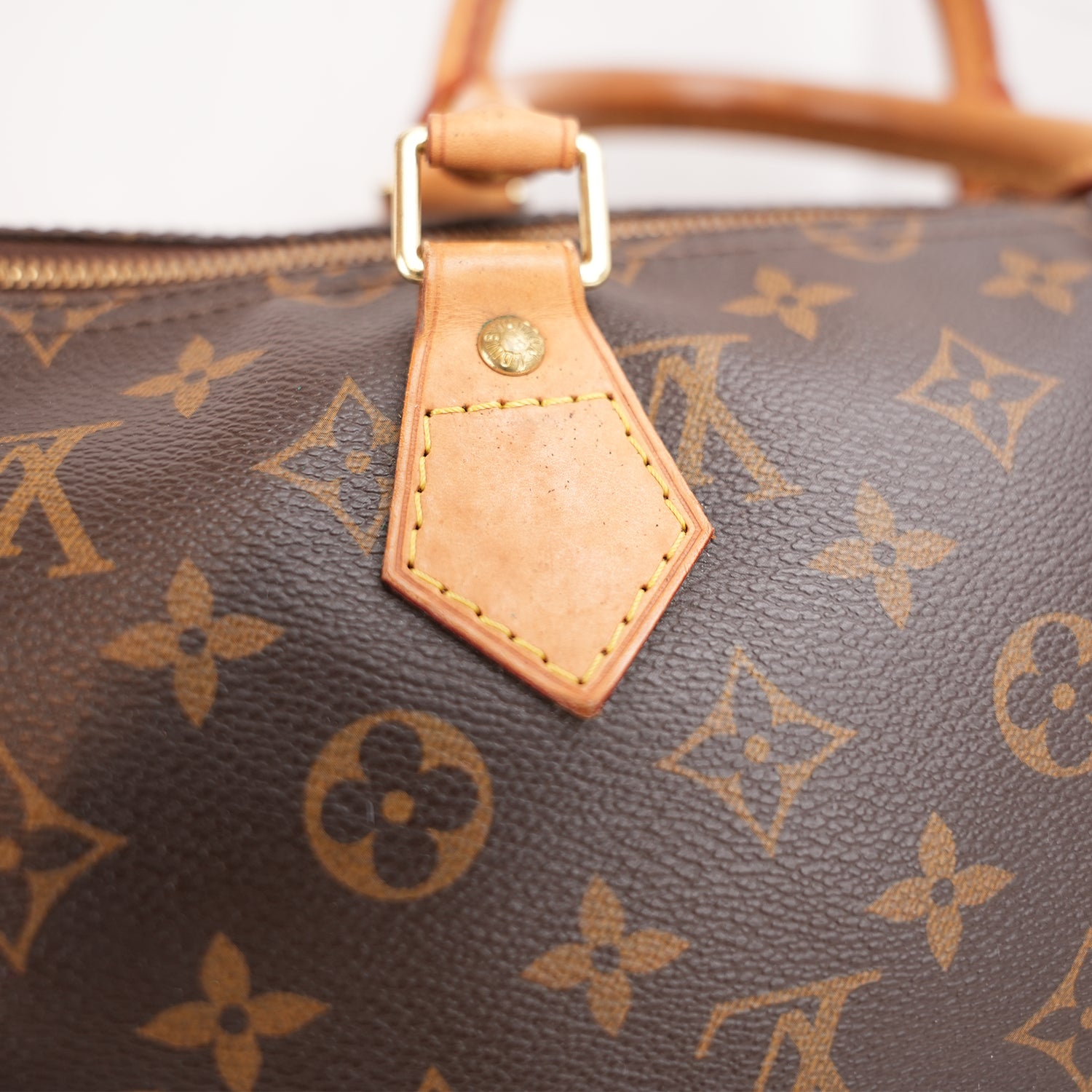 Louis Vuitton Speedy 35 Monogram – Borsa a Mano in Tela Rivestita e Pelle Vachetta