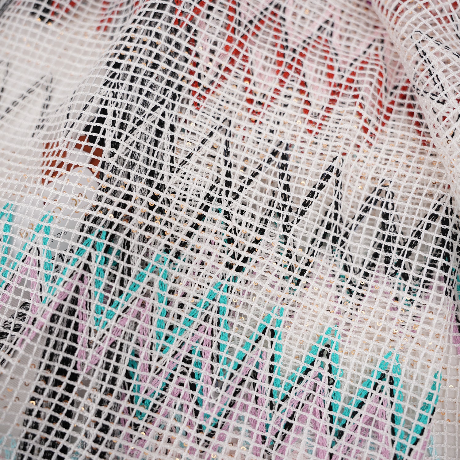 Missoni Zig Zag Multicolor Beach Towel Oversized Cotton Blend White