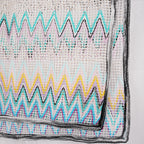 Missoni Zig Zag Multicolor Beach Towel Oversized Cotton Blend White