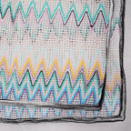 Missoni Zig Zag Multicolor Beach Towel Oversized Cotton Blend White
