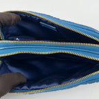 Borsa Mini Miu Miu Blu in Pelle Matelassé con Tracolla – 16 cm