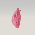 Miu Miu Matelassé Pink Nappa Leather Crossbody Bag Pleated Shoulder Clutch