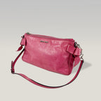 Borsa a Spalla Miu Miu Rosa in Pelle con Fiocchi e Tracolla – 24 cm