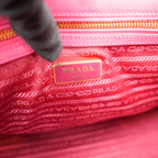 Prada Galleria Saffiano Lux Pink Leather Top Handle Tote Bag Medium