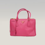 Prada Galleria Saffiano Lux Pink Leather Top Handle Tote Bag Medium