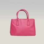 Prada Galleria Saffiano Lux Pink Leather Top Handle Tote Bag Medium