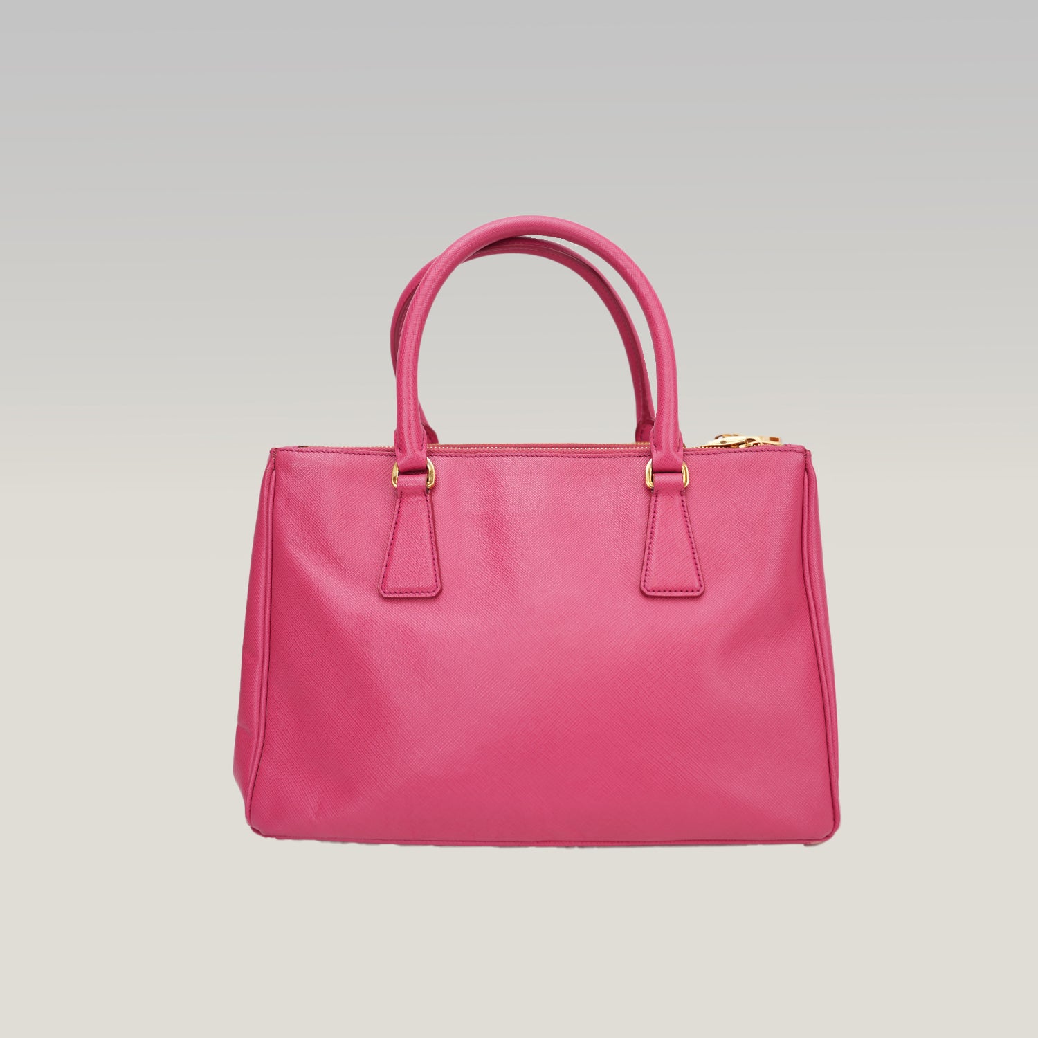 Prada Galleria Saffiano Lux Pink Leather Top Handle Tote Bag Medium