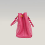 Prada Galleria Saffiano Lux Pink Leather Top Handle Tote Bag Medium